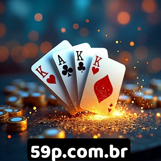 Tela de jogos do app 59P com filtros por categoria, slots e cassino ao vivo